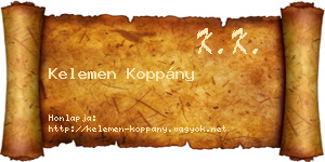 Kelemen Koppány névjegykártya