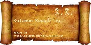 Kelemen Koppány névjegykártya